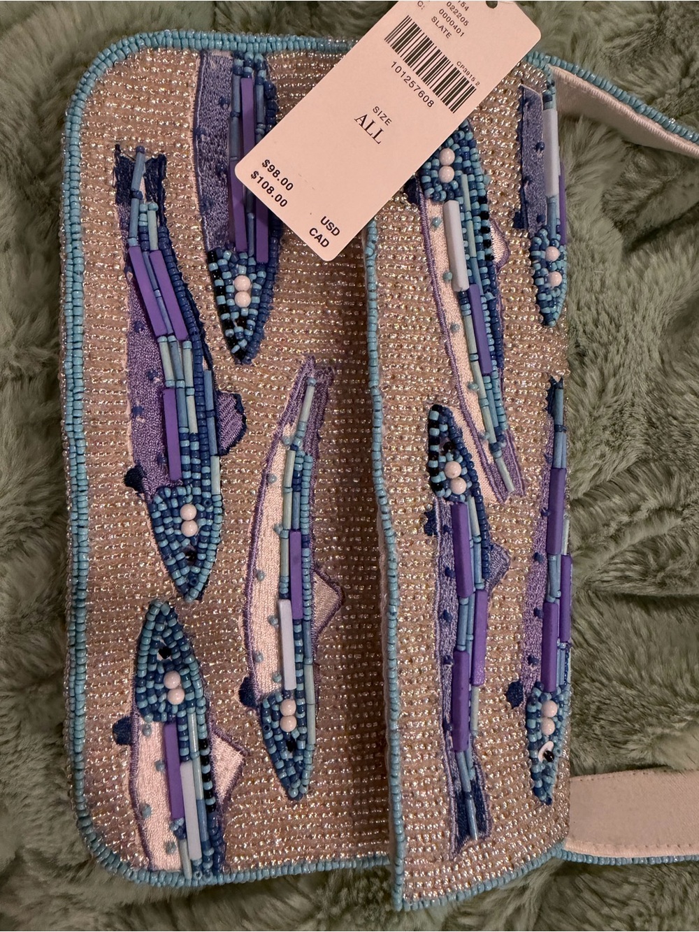 BNWT Anthropologie Sardine Beaded Purse